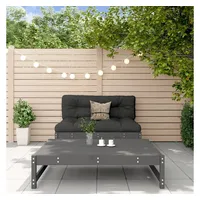 vidaXL 2-tlg. Garten-Lounge-Set Grau Massivholz Kiefer