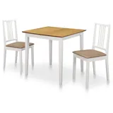 vidaXL 3-tlg. Essgruppe MDF Weiß