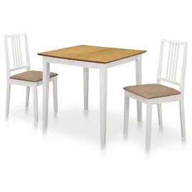 vidaXL 3-tlg. Essgruppe MDF Weiß