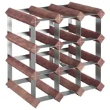 vidaXL Weinregal für 12 Flaschen Braun Massivholz Kiefer 32,5 x 22,5 x 32,5 cm