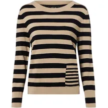 Marc Cain Strickpullover Beige / Schwarz 44