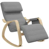 ComfortXL Schaukelstuhl, Grau, Holz, 110x91x67 cm, Wohnzimmer, Sessel, Relaxsessel