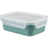Emsa Clip & Close Rechteckig Box 0,55 Liter | 100% auslaufsicher/hygienisch | BPA-frei | spülmaschinen-, mikrowellen- und gefriergeeignet | Puder Grün