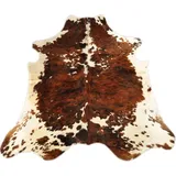 Kuhfelle Online & Nomad KUHFELL Teppich WEIß BRAUN Tricolor 210 x 210 cm XL RINDERFELL DREIFARBIG