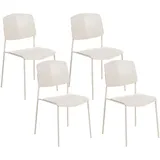 Beliani Esszimmerstuhl, Beige, Metall, 1-Sitzer, 45x83x56 cm, Esszimmer, Stühle, Esszimmerstühle, Vierfußstühle