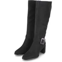 Marco Tozzi Stiefel mit Absatz Vegan mit Schnalle, Schwarz (Black Comb), 40