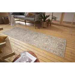 Teppich HANSE HOME "Port Said", rot (creme,rot), B:75cm H:3mm L:200cm, Polypropylen (PP), Teppiche, In-& Outdoor, Läufer, Wetterfest, Balkon, Wohnzimmer, Orient