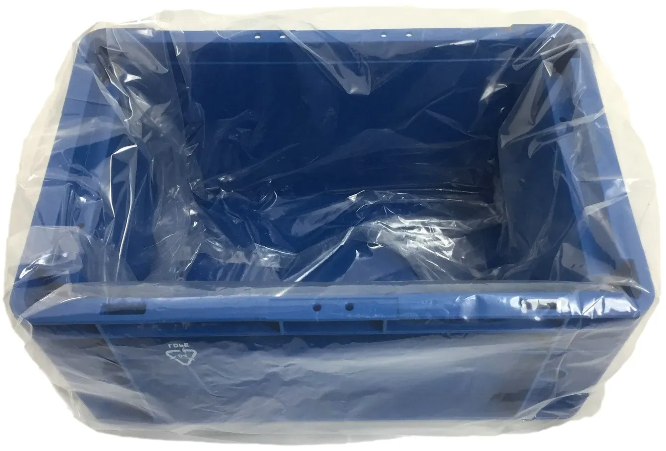 Seitenfaltensack 615x415x760mm für Kleinladungsträger KLT Eurokiste transparent