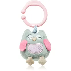 BabyOno Have Fun Musical Toy for Children kontrastierendes Hängespielzeug mit Melodie Owl Sofia Pink 1 St.