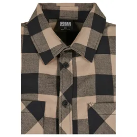 URBAN CLASSICS Turnup Checked Flanell Shirt Schwarz M