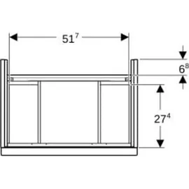 Geberit iCon Waschtischunterschrank, 2 Auszüge, 502.307.01.2