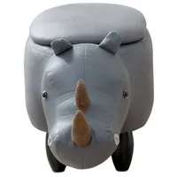 Svita Tierhocker Stauraum Kinderhocker Sitzhocker Kinderzimmer Sitzbox Nashorn