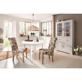 Home Affaire Esstisch HOME AFFAIRE "Danuta", weiß, B:90cm H:75cm T:90cm, Tische, Esstisch, aus massiver Kiefer, runde Ausführung