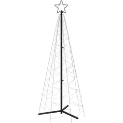vidaXL LED-Weihnachtsbaum Kegelform Kaltweiß 200 LEDs 70x180 cm