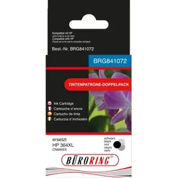 Büroring Doppelpack Tintenpatronen 364XL schwarz für Photosmart D5460 4016058027452 Büroring BRG841072