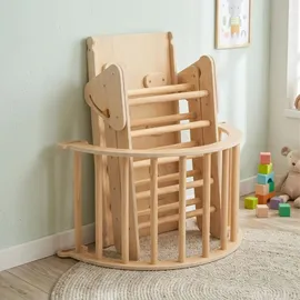 Relaxdays Kletterdreieck 3 in 1 Holz Braun