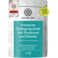 Nature Love Premium Collagenpulver mit Hyaluronsäure und Elastin 500 g