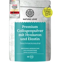 Nature Love Premium Collagenpulver mit Hyaluronsäure und Elastin 500 g