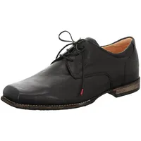 THINK! Guru Chromfrei Gegerbte Nachhaltige Schnürhalbschuhe, 0010 schwarz 44 EU
