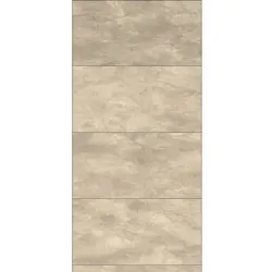 BREUER Badrückwand, Muster: Fliese, Aluminium-Verbundplatte - beige