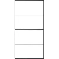 vidaXL Schiebetür Aluminium und ESG Glas 102,5x205 cm Schwarz