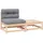vidaXL Garten-Lounge-Set 2-tlg. grau