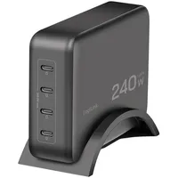 Logilink PA0353 - GaN, (Galliumnitrid) Smart-Ladegerät 240W, 4X USB-C PD 3.1 (PowerDelivery)
