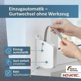 Inovatec Rollladen Aufschraubwickler Mini 5 m Gurtband Aufputz