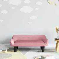 Kindersofa Rosa 70x40x24 Cm Samt