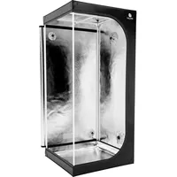 Caluma Growzelt 0,8 x 0,8 x 1,8 m – Indoor Anbauzelt mit hochreflektierender Innenbeschichtung, stabilem Metallrahmen und Bodenwanne