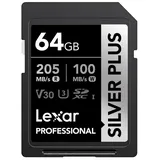 Lexar SD Silver Plus UHS-1 V30 R205/W150MB/s 64 GB