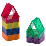 Playmags Starter Kit - 30 Stück Squares Set: Jetzt mit stärkeren Magneten, Robust, Super-Durable Magnetic Fliesen mit Vivid Farben entfernen STEM Spielzeug für Kinder