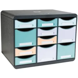 EXACOMPTA Schubladenbox »Store Box Multi Aquarell« 11 Schübe rot, 27x27.1x35.5 cm