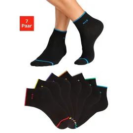 H.I.S. Kurzsocken 7er Pack Schwarz/Grün/Lila/Rot 43-46