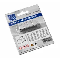 Alco Würfelmagnet Neodym 10x10x10mm silber 4 Stück
