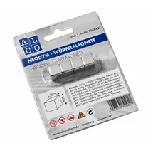Alco Würfelmagnet Neodym 10x10x10mm silber 4 Stück