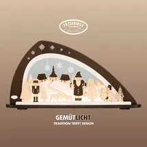 Weigla - Schwibbogen Erzgebirge I Motiv Erzgebirgische Weihnacht, Lichterbogen Holz