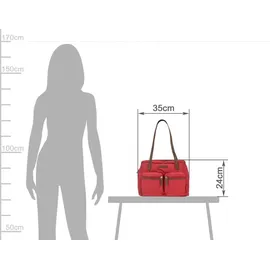 GREENBURRY Schultertasche Nylon 35x24cm "Emily" rot | Rot