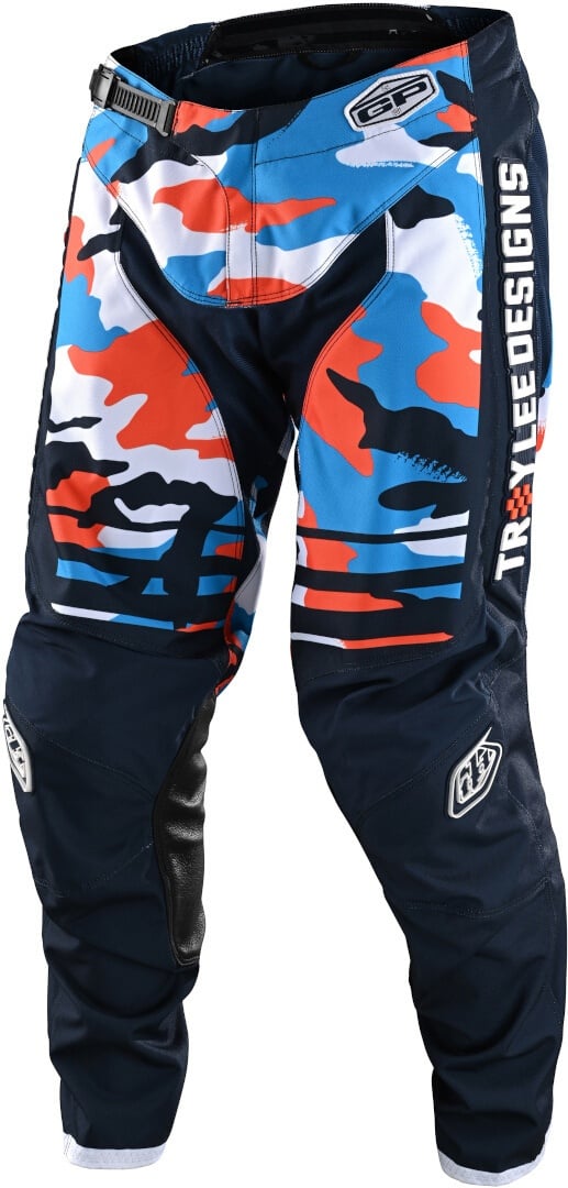 Troy Lee Designs GP Formula Camo Jeugd Motorcross Broek, blauw-oranje, 24