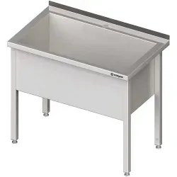Stalgast Topfspüle Edelstahl 1 Becken, 400 mm Beckenhöhe VTS08751A , Maße: (B x T x H) 800 x 700 x 850 mm, verschweißt