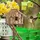 Relaxdays Vogelhaus stehend, unbehandeltes Deko Vogelhäuschen auf Ständer, handgemachtes Holzhaus mit Leiter, natur,
