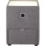 Jockenhöfer Nachtkonsole JOCKENHÖFER GRUPPE "Lancy", grau (dunkelgrau 369, 19), B:42,5cm H:53cm T:45cm, Glas, Holzwerkstoff, Sideboards, Nachtkonsole, mit LED-Beleuchtung