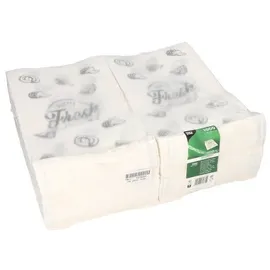 Papstar Fleischerbeutel, Kraftpapier, gefädelt groá, Lebensmittelverpackung, Weiss