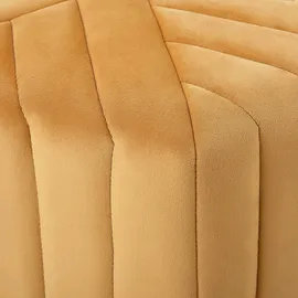 Beliani Pouf MURIETTA Samtstoff Senfgelb