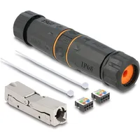 DeLock Cable Connector LSA LSA Cat.6A IP68 wasserfest schwarz