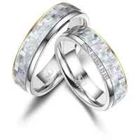 MARRYA Partnerring grau|silberfarben|weiß 68