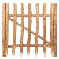 VOSS.garden Gartentor für Staketenzaun, Haselnuss 100x100cm, Abstand 7-9cm