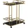 FineBuy Servierwagen Gold Glas Metall 67,5 cm Rollwagen Flaschenhalter