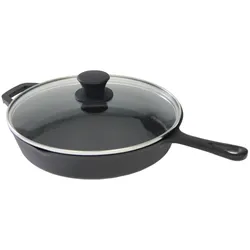 SANTOS Gusseiserne Pfanne mit Deckel Ø 26 cm