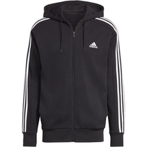 Adidas Essentials French Terry 3-Streifen Kapuzenjacke Black / White 2XL